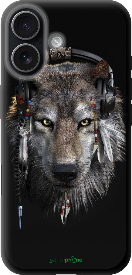 TPU чехол Волк-меломан для Apple iPhone 17 - 875b-4031 изображение 