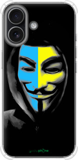 Силикон с усиленными углами чехол Украинский анонимус для Apple iPhone 17 - 1062sp-4031 изображение 