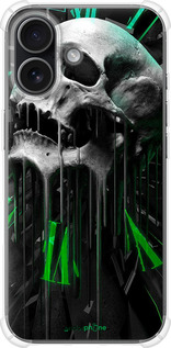 Силикон с усиленными углами чехол Череп-часы для Apple iPhone 17 - 4100sp-4031 изображение 