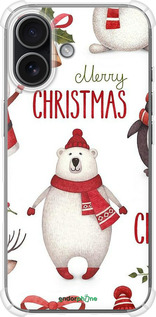 Силикон с усиленными углами чехол Merry Christmas для Apple iPhone 17 - 4106sp-4031 изображение 