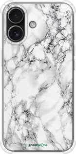 Силикон с усиленными углами чехол Мрамор белый для Apple iPhone 17 - 4480sp-4031 изображение 