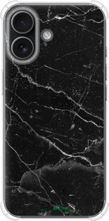 Силикон с усиленными углами чехол Черный мрамор v2 для Apple iPhone 17 - 5568sp-4031 изображение 