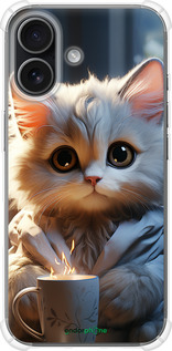 Силикон с усиленными углами чехол White cat для Apple iPhone 17 - 5646sp-4031 изображение 