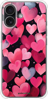 Силикон с усиленными углами чехол Сердечки 4 для Apple iPhone 17 - 5662sp-4031 изображение 
