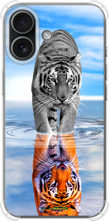 Силикон с усиленными углами чехол Тигр для Apple iPhone 17 - 6016sp-4031 изображение 