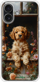 Силикон с усиленными углами чехол Щенок cocker spaniel для Apple iPhone 17 - 6136sp-4031 изображение 