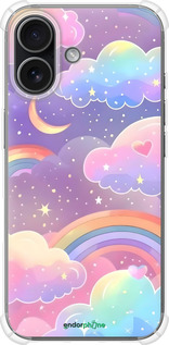 Силикон с усиленными углами чехол Облака и радуга для Apple iPhone 17 - 6312sp-4031 изображение 