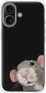 Силикон с усиленными углами чехол The Peeking Rat для Apple iPhone 17 - 6442sp-4031 изображение 