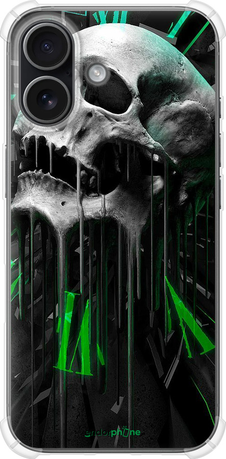 Силикон с усиленными углами чехол Череп-часы для Apple iPhone 17 - 4100sp-4031 изображение 