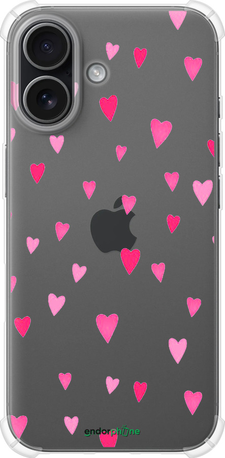 Силикон с усиленными углами чехол Сердечки 2 для Apple iPhone 17 - 4763sp-4031 изображение 