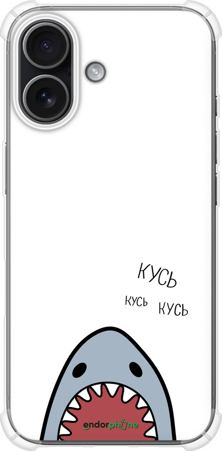 Силикон с усиленными углами чехол Акула для Apple iPhone 17 - 4870sp-4031 изображение 