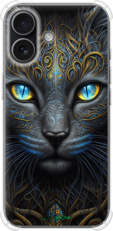 Силикон с усиленными углами чехол Кошка для Apple iPhone 17 - 5548sp-4031 изображение 
