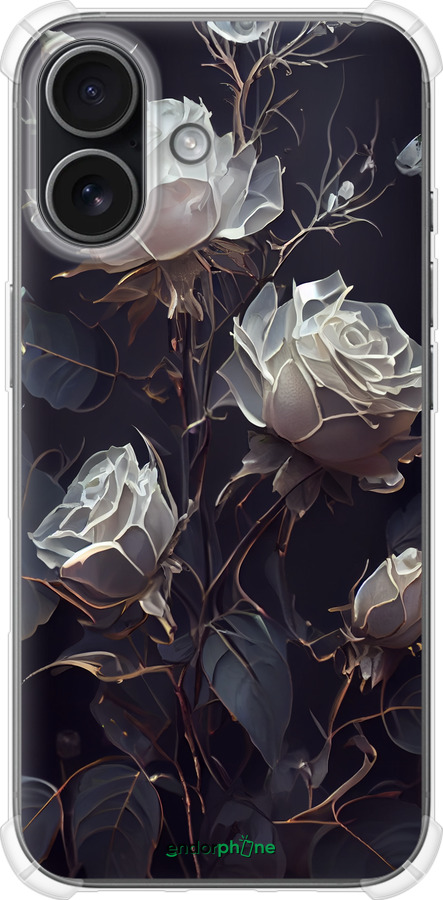 Силикон с усиленными углами чехол Розы 2 для Apple iPhone 17 - 5550sp-4031 изображение 
