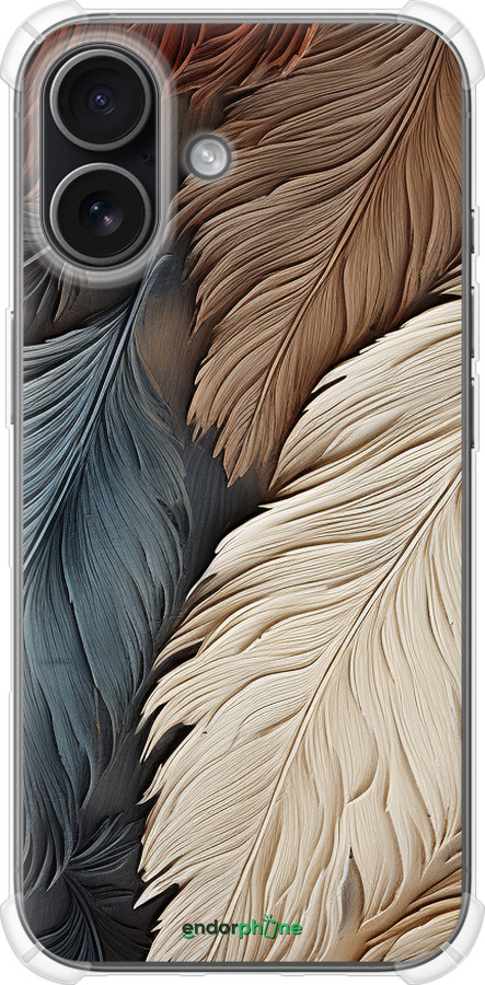 Силикон с усиленными углами чехол Листья в стиле бохо для Apple iPhone 17 - 5643sp-4031 изображение 