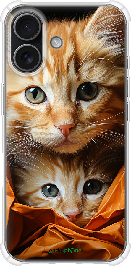 Силикон с усиленными углами чехол Котики 2 для Apple iPhone 17 - 5664sp-4031 изображение 