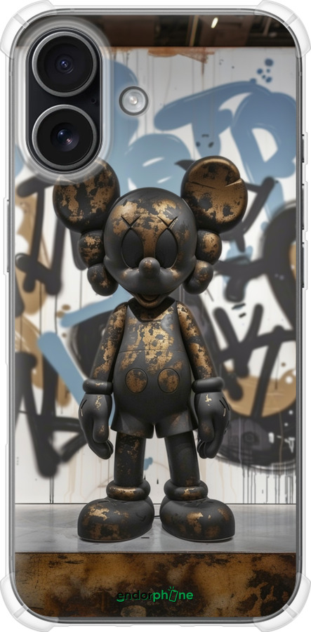 Силикон с усиленными углами чехол Bronze kaws v2 для Apple iPhone 17 - 6098sp-4031 изображение 