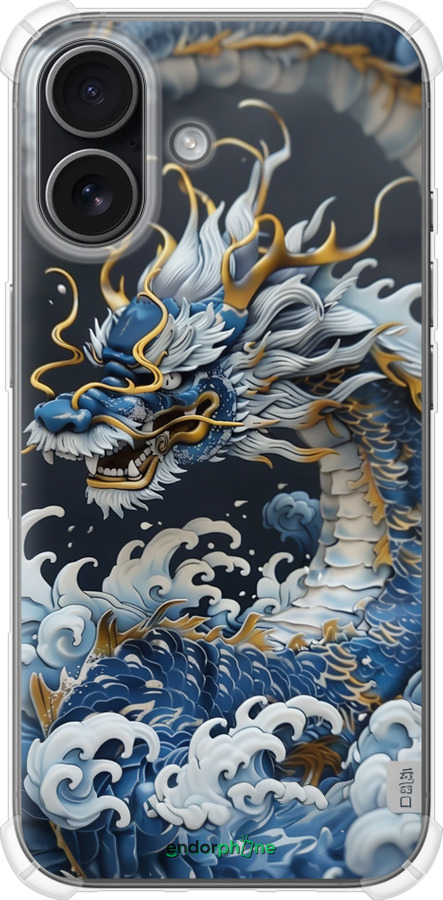 Силикон с усиленными углами чехол Водяной дракон для Apple iPhone 17 - 6113sp-4031 изображение 