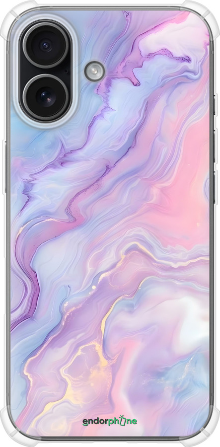 Силикон с усиленными углами чехол Нежный мрамор для Apple iPhone 17 - 6310sp-4031 изображение 