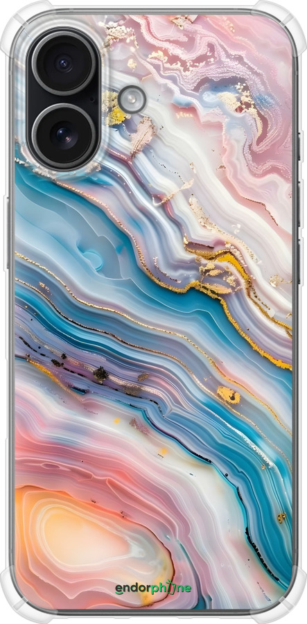 Силикон с усиленными углами чехол Мрамор красивый для Apple iPhone 17 - 6376sp-4031 изображение 