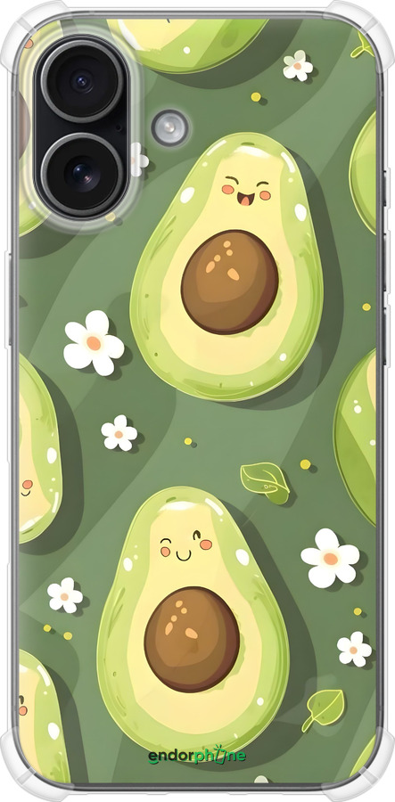Силикон с усиленными углами чехол Авокадо для Apple iPhone 17 - 6380sp-4031 изображение 