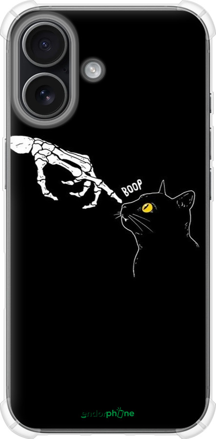 Силикон с усиленными углами чехол Кошка для Apple iPhone 17 - 6505sp-4031 изображение 