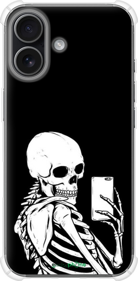 Силикон с усиленными углами чехол Скелет делает Selfie для Apple iPhone 17 - 6535sp-4031 изображение 