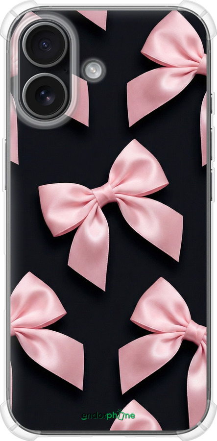 Силикон с усиленными углами чехол Coquette Ribbons Dark Coquette для Apple iPhone 17 - 6767sp-4031 изображение 