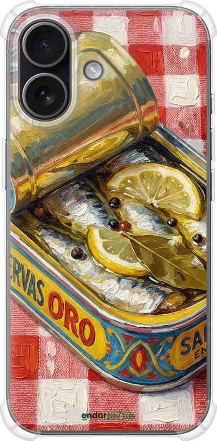 Силикон с усиленными углами чехол Vintage Sardine Tin Phone для Apple iPhone 17 - 6772sp-4031 изображение 