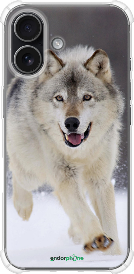 Силикон с усиленными углами чехол Бегущий волк для Apple iPhone 17 - 826sp-4031 изображение 