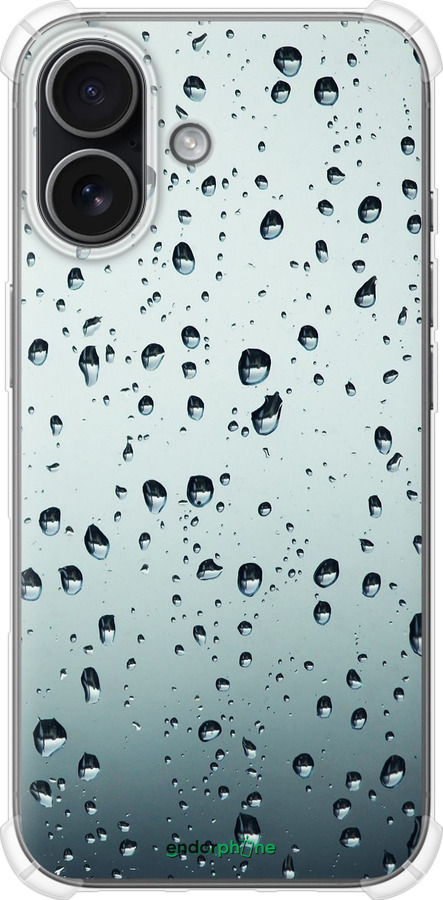Силикон с усиленными углами чехол Стекло в каплях для Apple iPhone 17 - 848sp-4031 изображение 