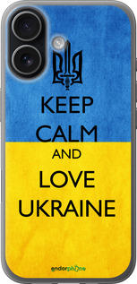 Силиконовый чехол Keep calm and love Ukraine v2 для Apple iPhone 17 - 1114u-4031 изображение 