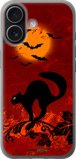 Силиконовый чехол Чёрная кошка под луной для Apple iPhone 17 - 1190u-4031 изображение 