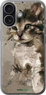 Силиконовый чехол Котёнок из пятен и линий для Apple iPhone 17 - 119u-4031 изображение 