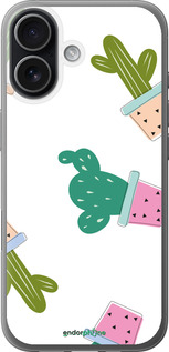 Силиконовый чехол Кактусы в горшочках для Apple iPhone 17 - 3968u-4031 изображение 