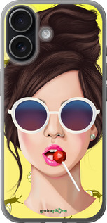 Силиконовый чехол Девушка с чупа-чупсом для Apple iPhone 17 - 3979u-4031 изображение 