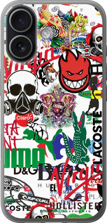 Силиконовый чехол Many different logos для Apple iPhone 17 - 4022u-4031 изображение 