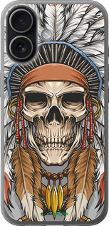 Силиконовый чехол Череп индейца для Apple iPhone 17 - 4032u-4031 изображение 