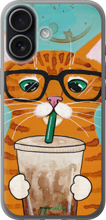 Силиконовый чехол Зеленоглазый кот в очках для Apple iPhone 17 - 4054u-4031 изображение 