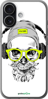 Силиконовый чехол Череп в очках и наушниках для Apple iPhone 17 - 4144u-4031 изображение 