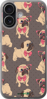 Силиконовый чехол мопсики 2 для Apple iPhone 17 - 4362u-4031 изображение 