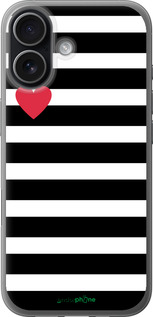 Силиконовый чехол Черно-белые полосы для Apple iPhone 17 - 4461u-4031 изображение 