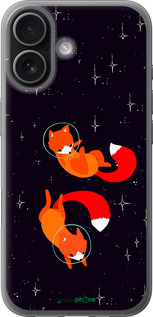 Силиконовый чехол Лисички в космосе для Apple iPhone 17 - 4519u-4031 изображение 