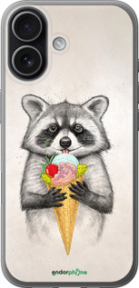 Силиконовый чехол Енотик с мороженым для Apple iPhone 17 - 4602u-4031 изображение 