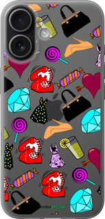 Силиконовый чехол stickers для Apple iPhone 17 - 4757u-4031 изображение 