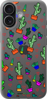 Силиконовый чехол Кактусы 4 для Apple iPhone 17 - 4856u-4031 изображение 