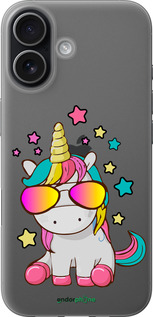 Силиконовый чехол Единорог в очках для Apple iPhone 17 - 4879u-4031 изображение 