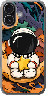 Силиконовый чехол Астронавт и звезда для Apple iPhone 17 - 5326u-4031 изображение 