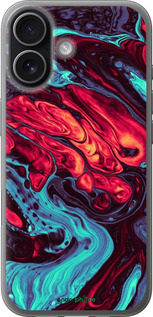 Силиконовый чехол Синяя красная абстакция для Apple iPhone 17 - 5339u-4031 изображение 