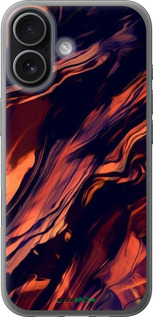 Силиконовый чехол Черно-оранжевая абстракция для Apple iPhone 17 - 5340u-4031 изображение 