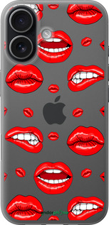 Силиконовый чехол Губы v3 для Apple iPhone 17 - 5477u-4031 изображение 